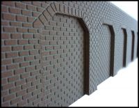 trapezoidal arches H0, straight, sandstone-red